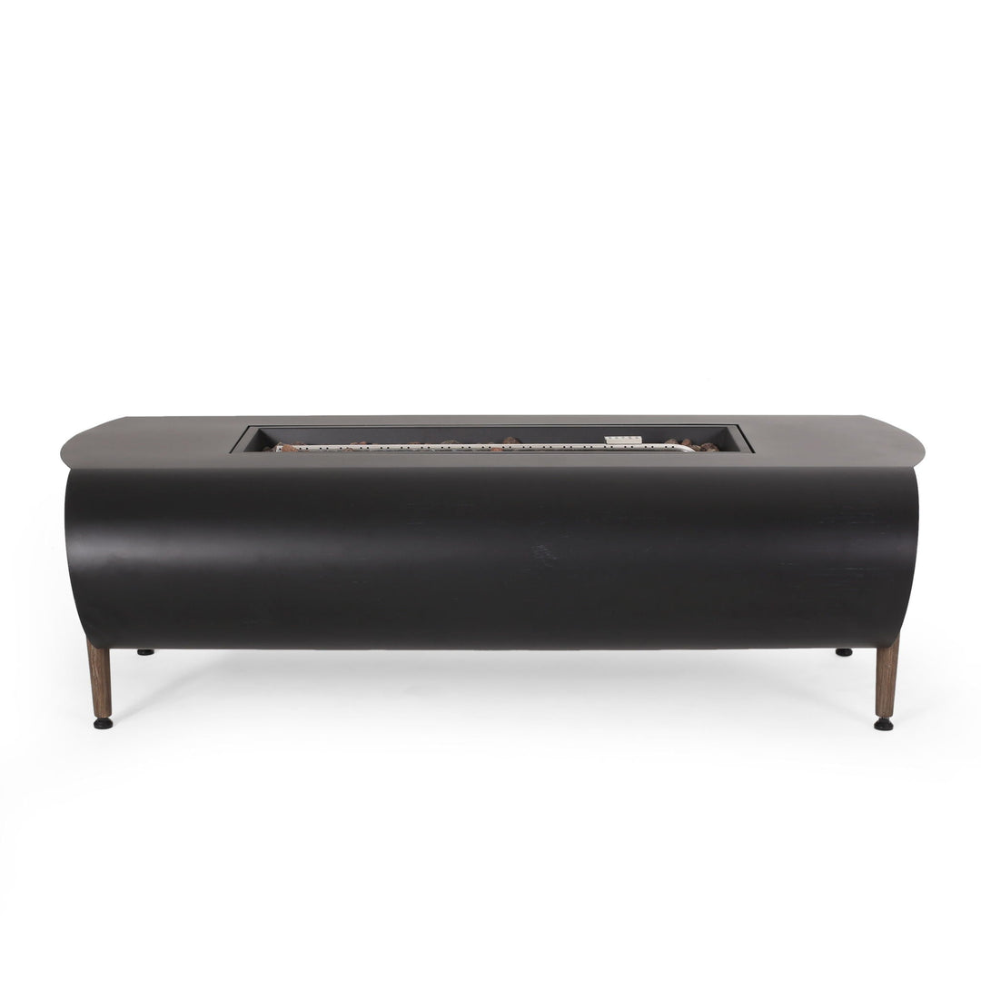 Vernon Rectangle Fire Pit 50,000 BTU - Dark Gray