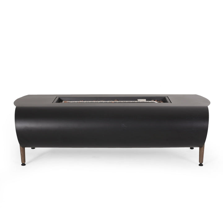 Vernon Rectangle Fire Pit 50,000 BTU - Dark Gray