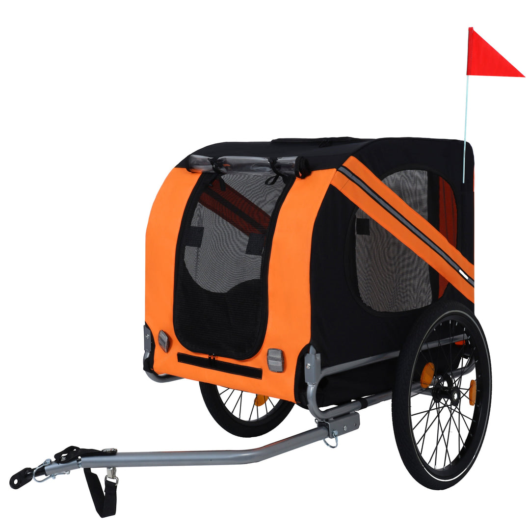 Large Folding Bike Trailer for Dogs – 66LB Capacity All-Terrain Pet Carrier