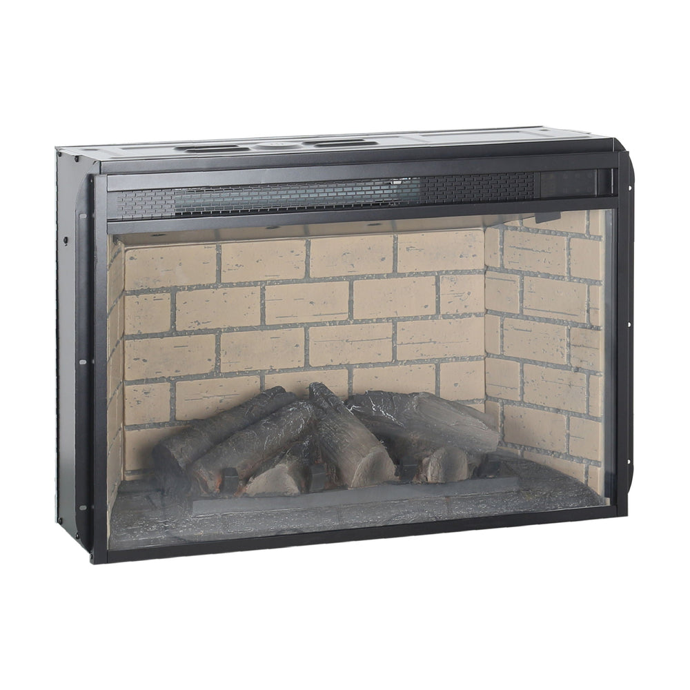 Infrared Quartz Heater Insert - Woodlog Version with Brick