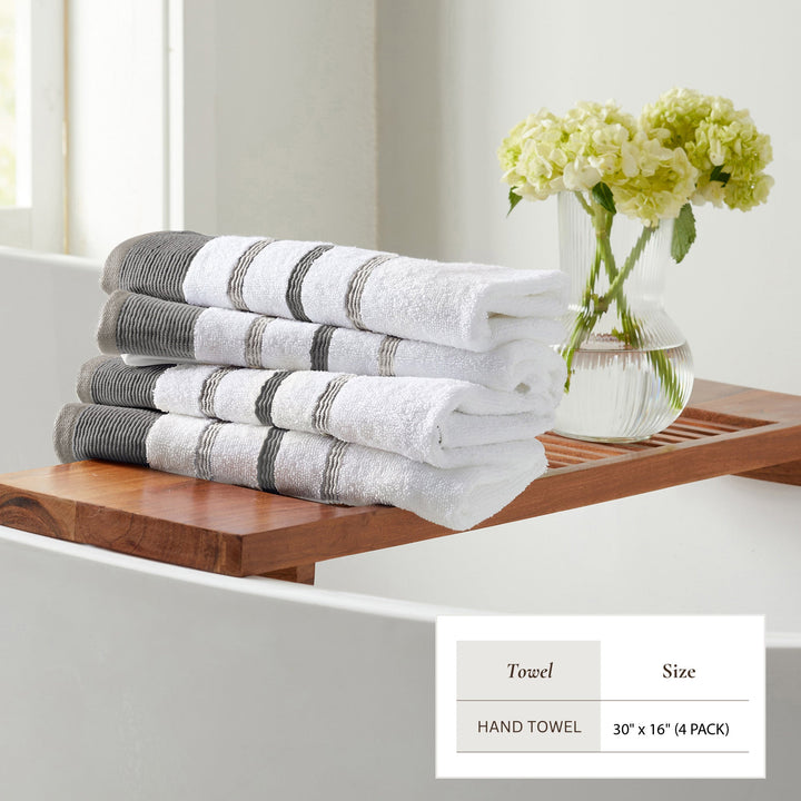 Cotton Stripe Bath Towel Set - Noelle Collection