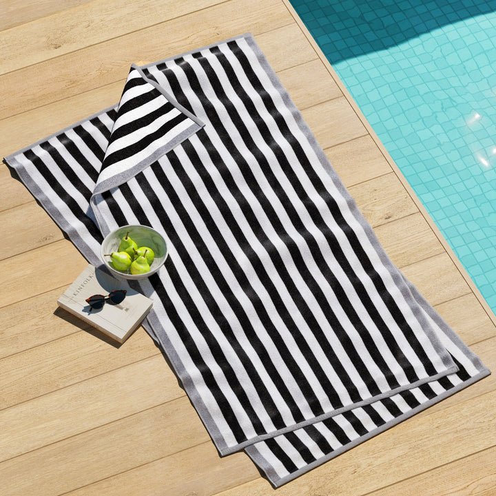 Striped Beach Towel - Oversized Santa Cruz Collection
