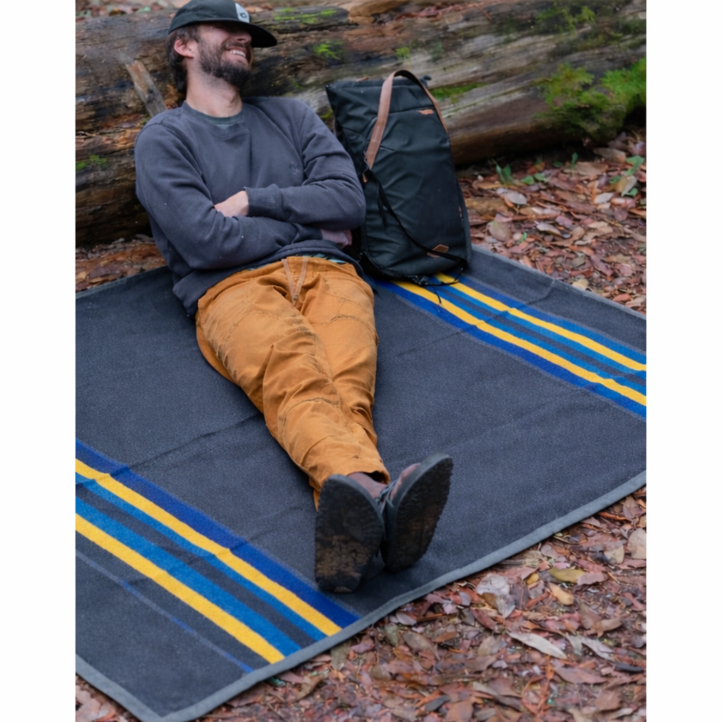 West Path Canvas Camping Blanket - Waxed Canvas Outdoor Blanket / Bushcraft Blanket