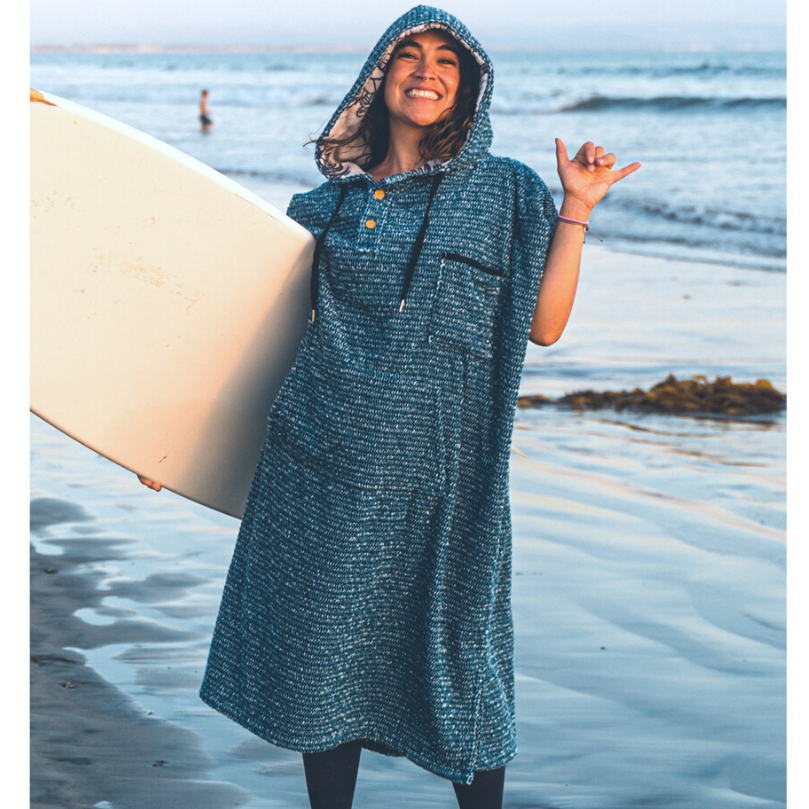 West Path Surf Changing Poncho - Indigo Blue