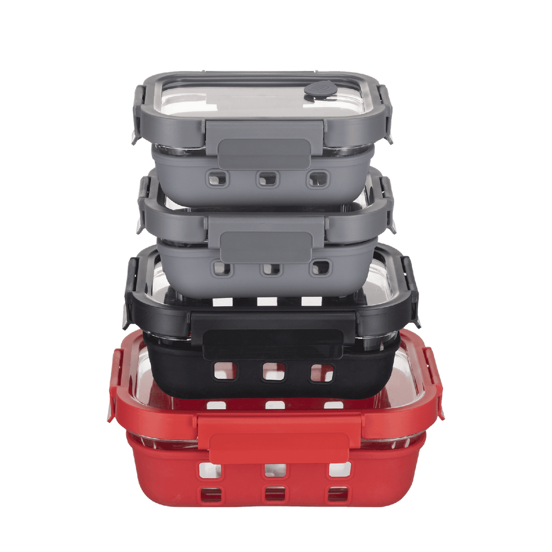 Glass Containers + Lids Set