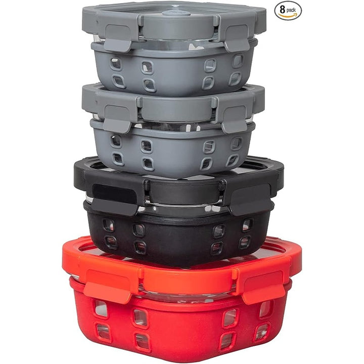 Glass Containers + Lids Set