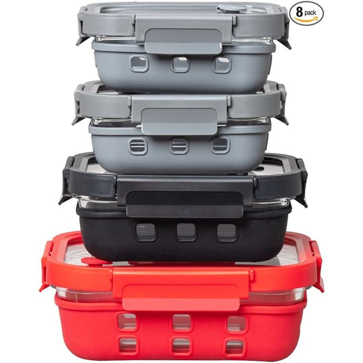 Glass Containers + Lids Set