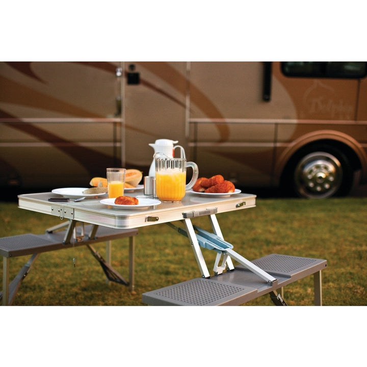 Aluminum Portable Picnic Table with Seats