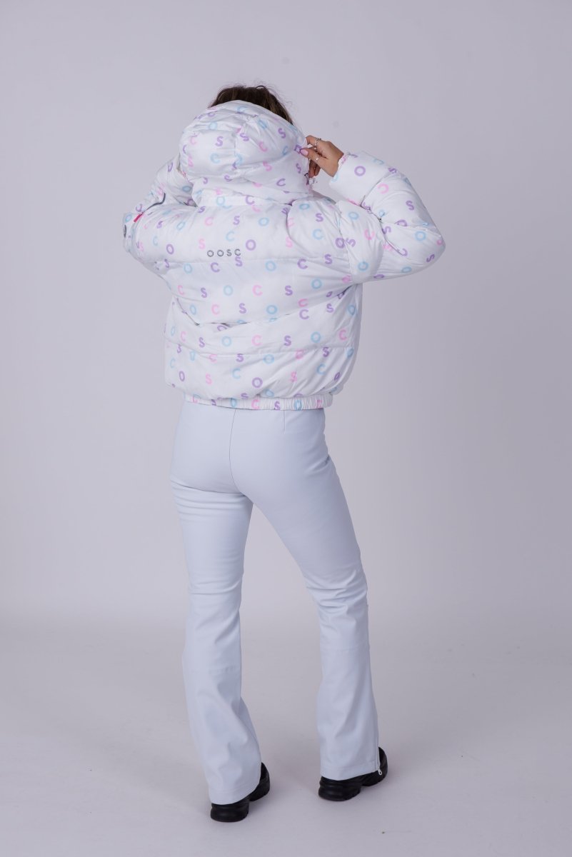 OOSC Clothing Chic Puffer Jacket - White OOSC Print