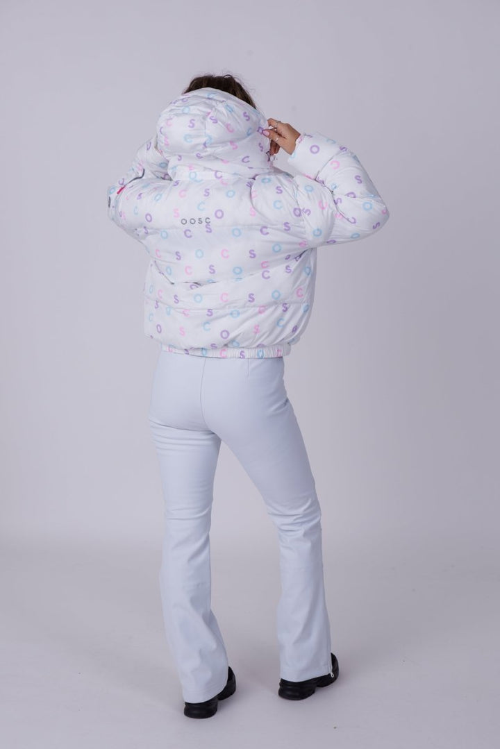 OOSC Clothing Chic Puffer Jacket - White OOSC Print