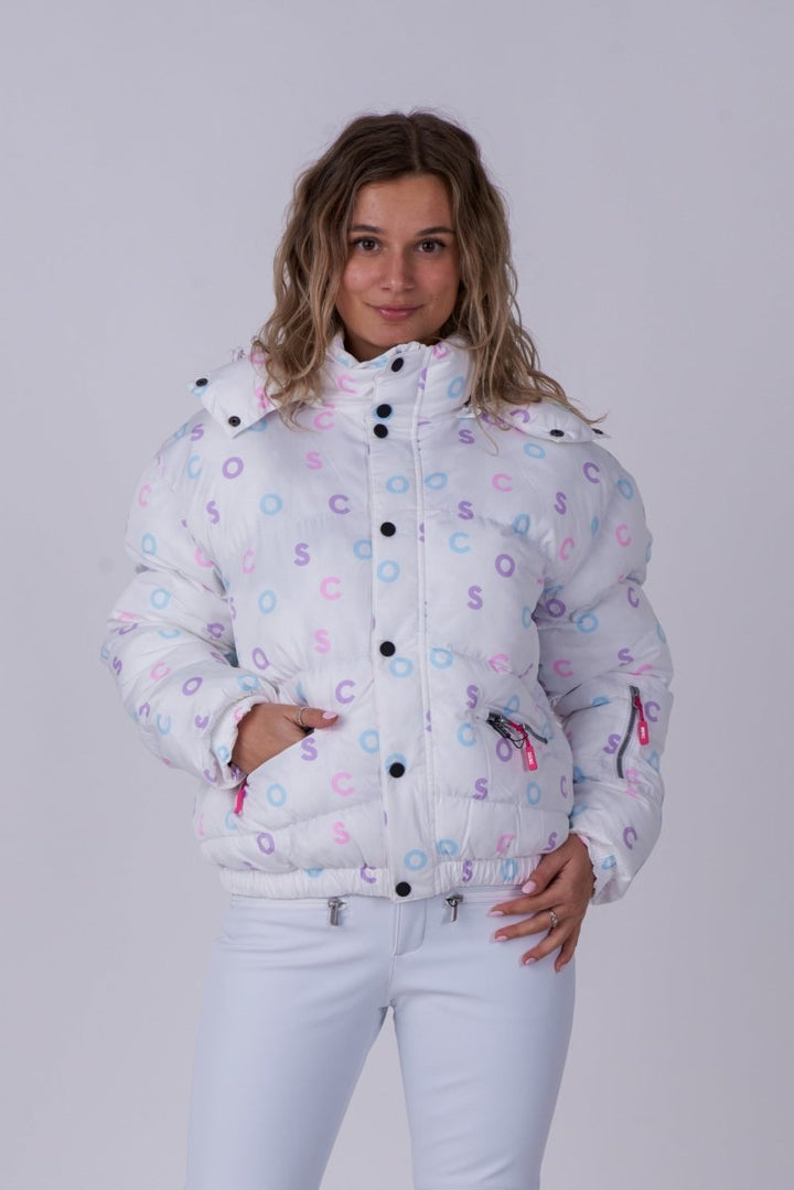 OOSC Clothing Chic Puffer Jacket - White OOSC Print