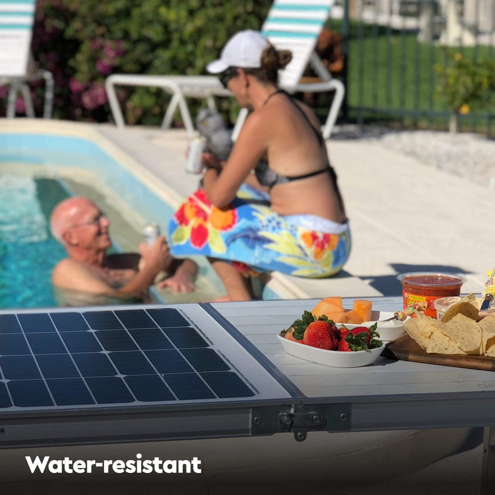 Chill + SolarTable 120 - Electric Cooler with Solar Charger