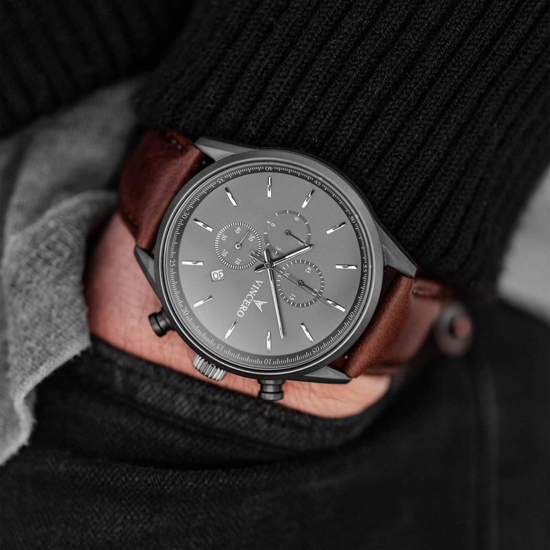 Vincero Collective The Chrono S2 40mm - Gunmetal/Walnut
