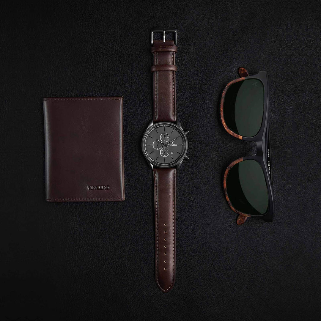 Vincero Collective The Chrono S2 40mm - Gunmetal/Walnut