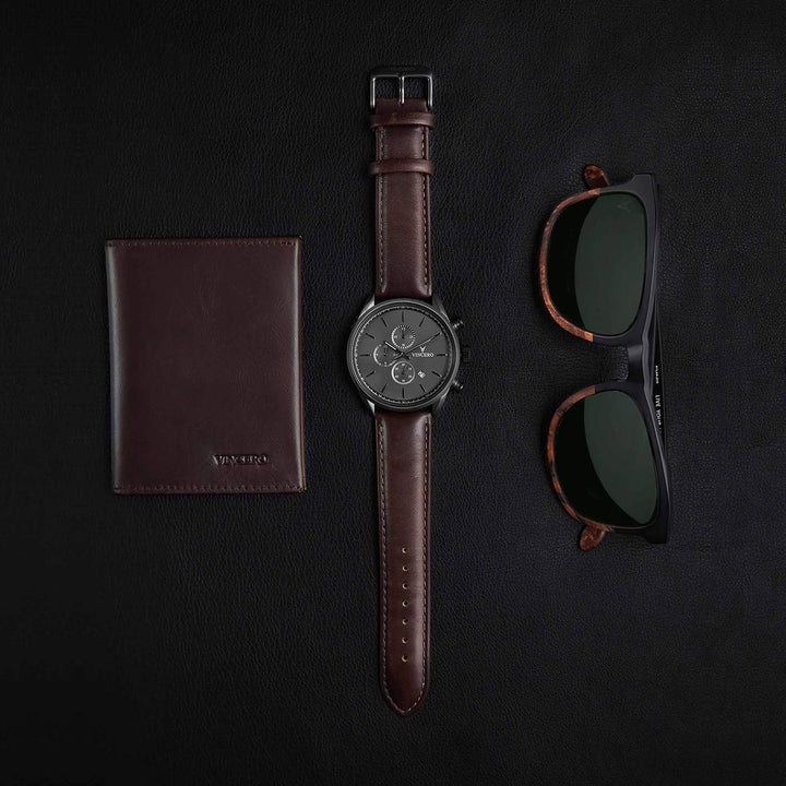 Vincero Collective The Chrono S2 40mm - Gunmetal/Walnut