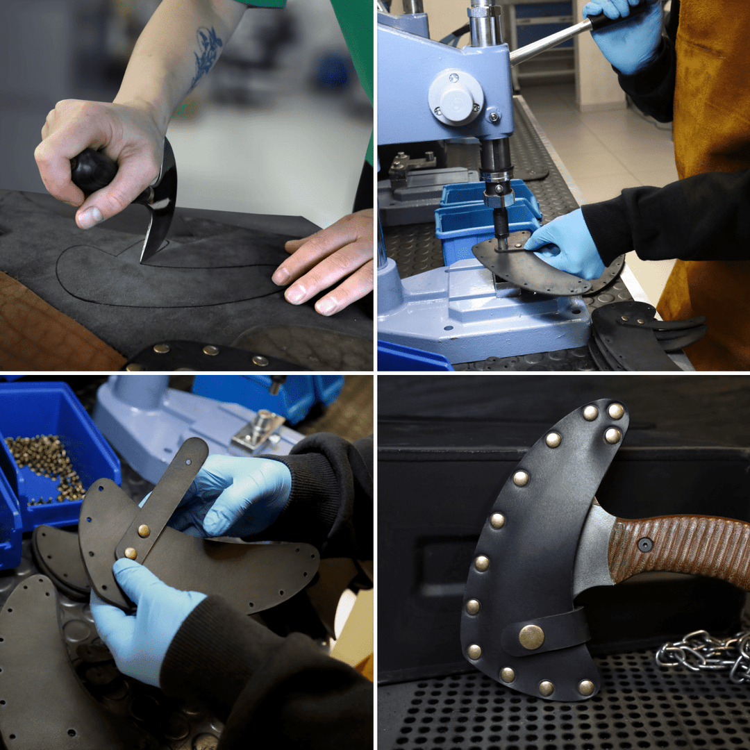 Combat tomahawk "Barong" with polymer composite handle