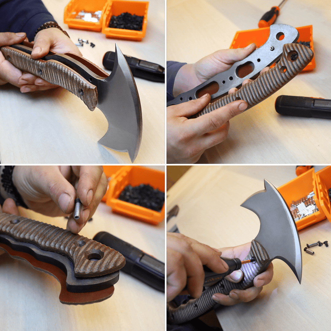 Combat tomahawk "Barong" with polymer composite handle