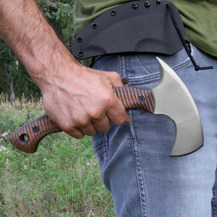 AncientSmithy Compact tactical tomahawk with blade and polymer composite handle