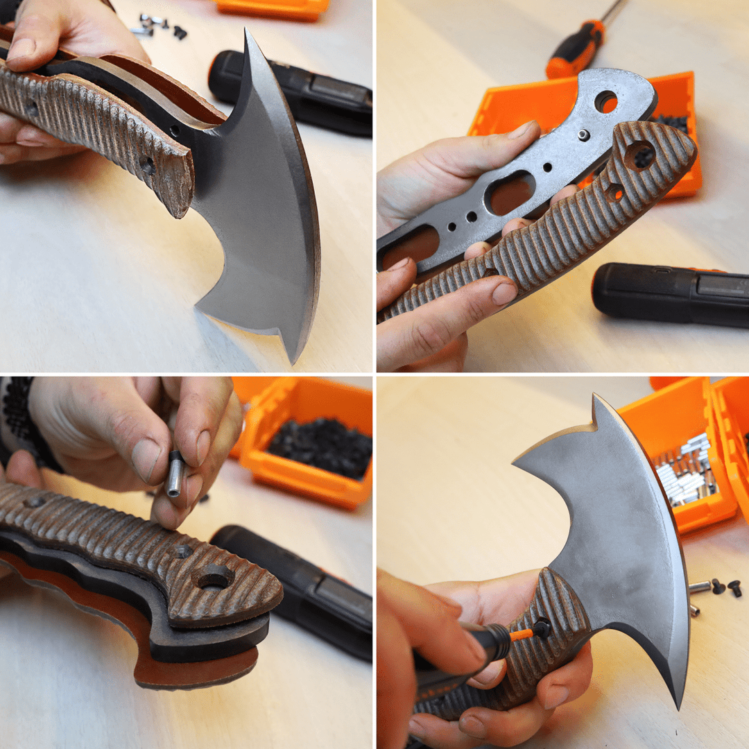 AncientSmithy Compact tactical tomahawk with polymer composite handle