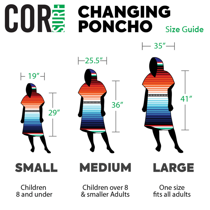 COR Surf Changing Towel Poncho Kona Large Size