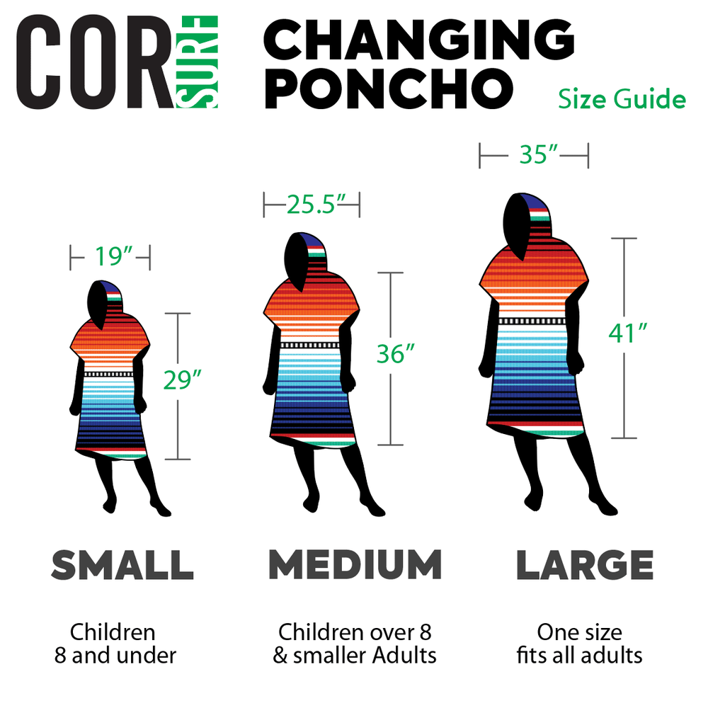 COR Surf Changing Towel Poncho Kailua Large Size