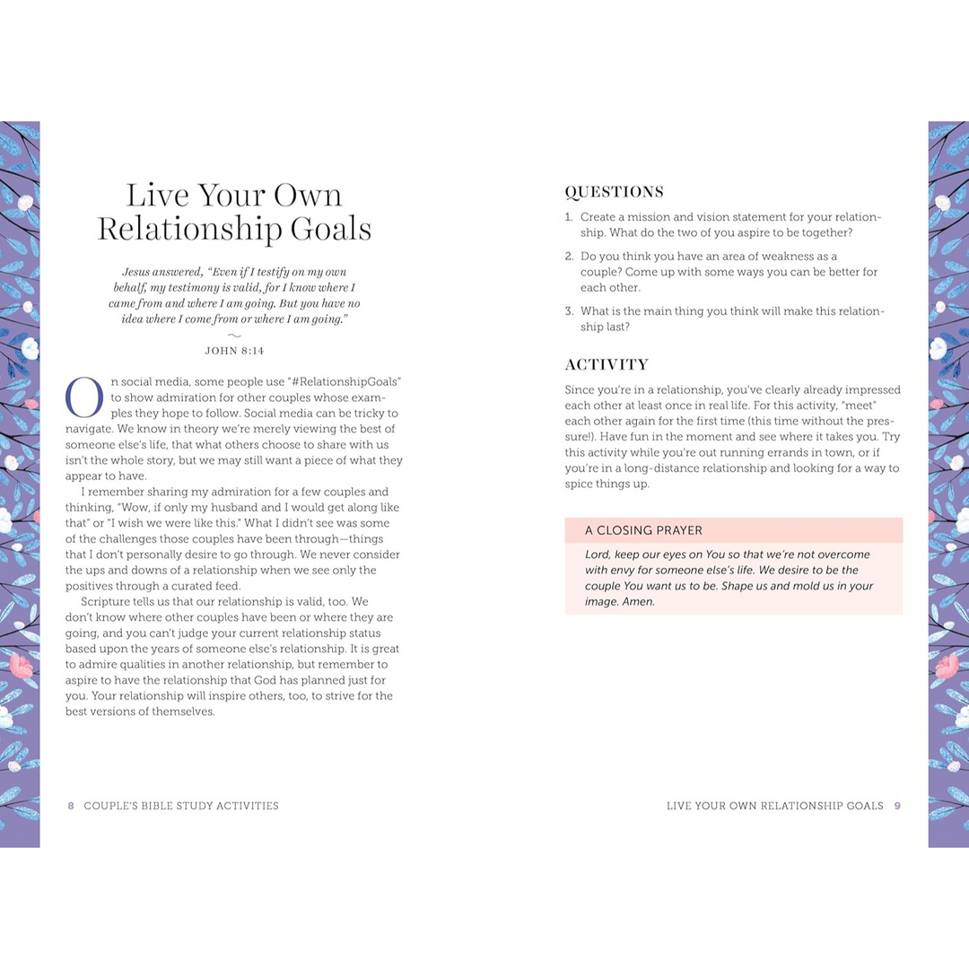 Couple's Bible Study Activities Spiral Bound