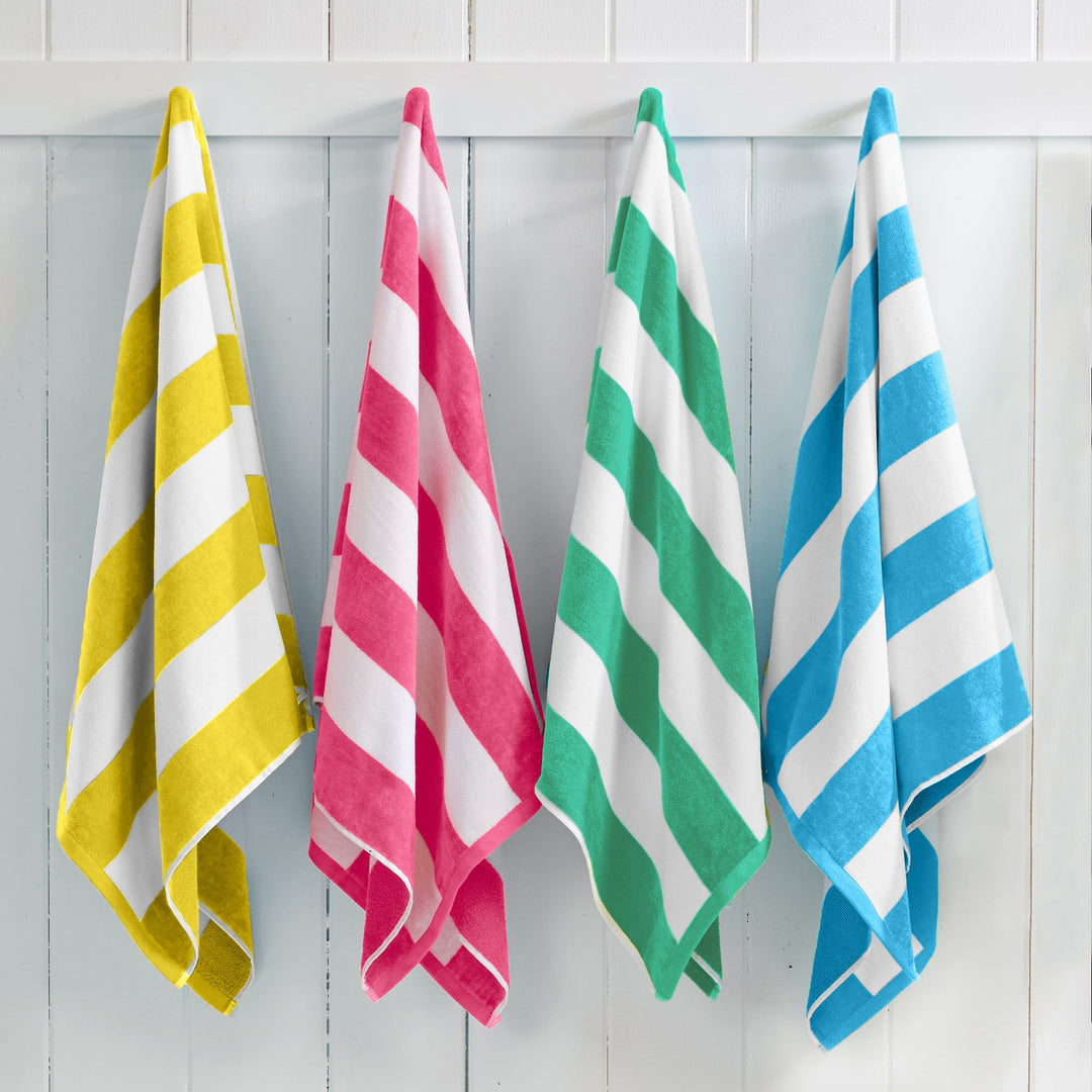 Cotton Velour Cabana Beach Towel - Novia Collection