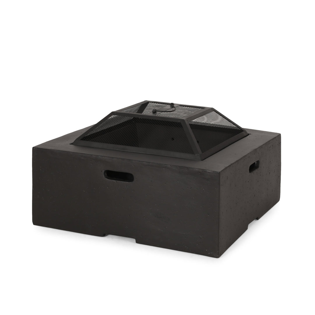 29 Inch Square Wood-Burning Fire Pit for Outdoor Spaces