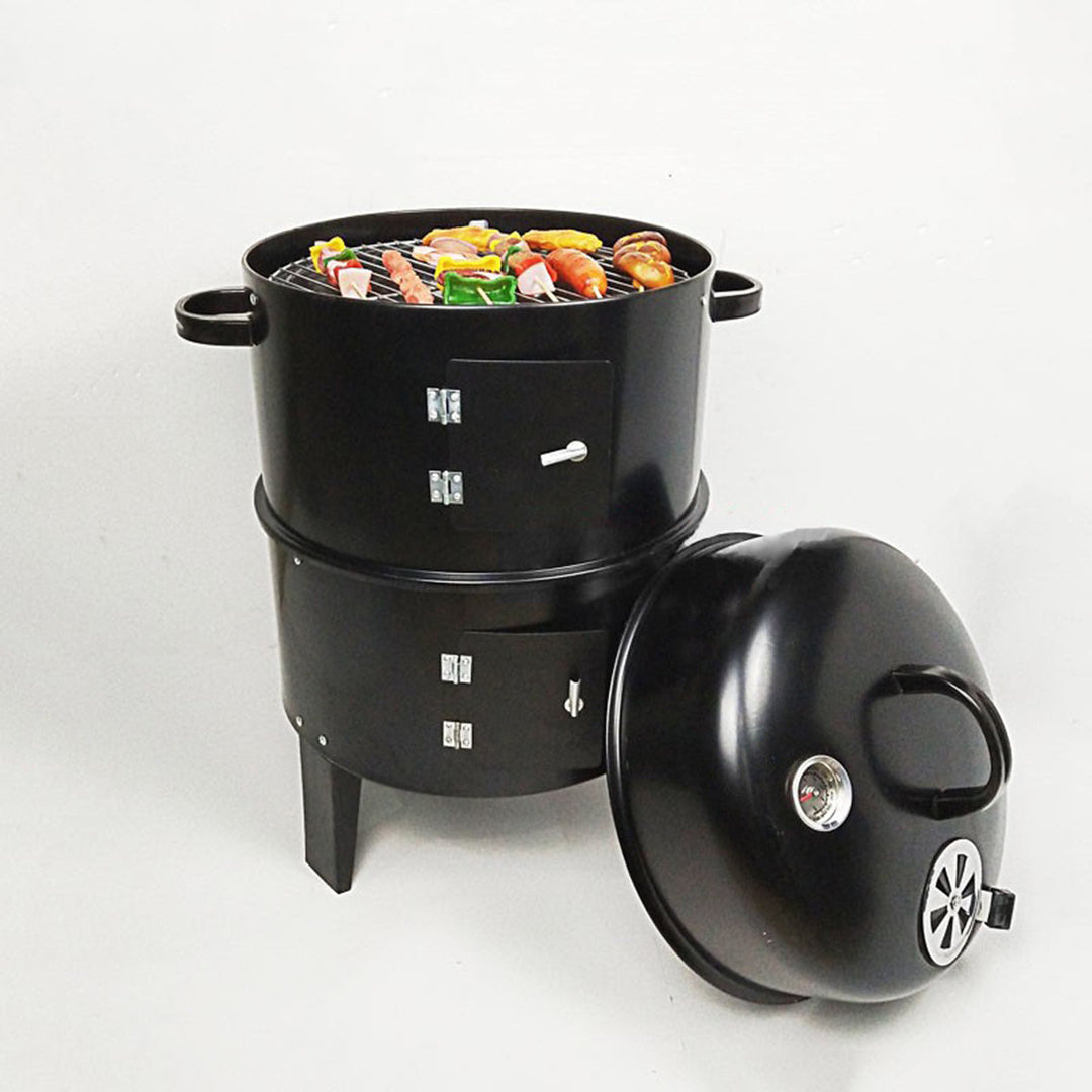 Double-Layer Charcoal Grill Stove for Outdoor Cooking
