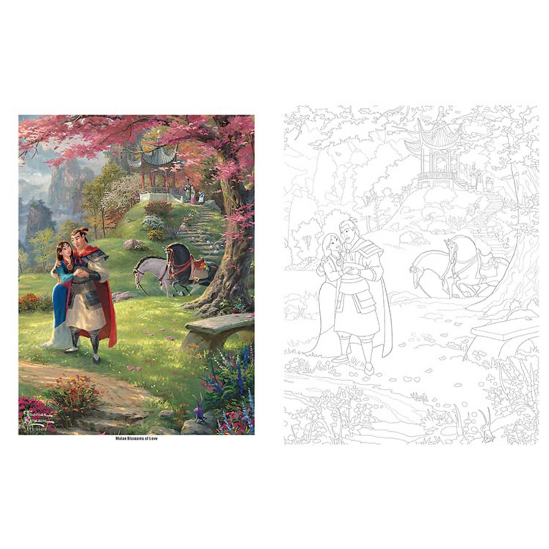 Disney Dreams Collection Thomas Kinkade Studios Disney Princess Coloring Book Spiral Bound