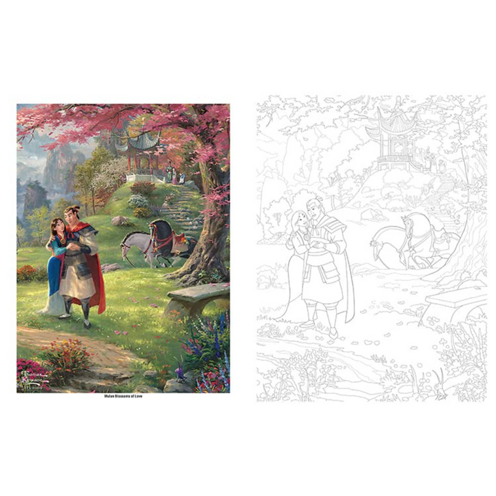 Disney Dreams Collection Thomas Kinkade Studios Disney Princess Coloring Book Spiral Bound
