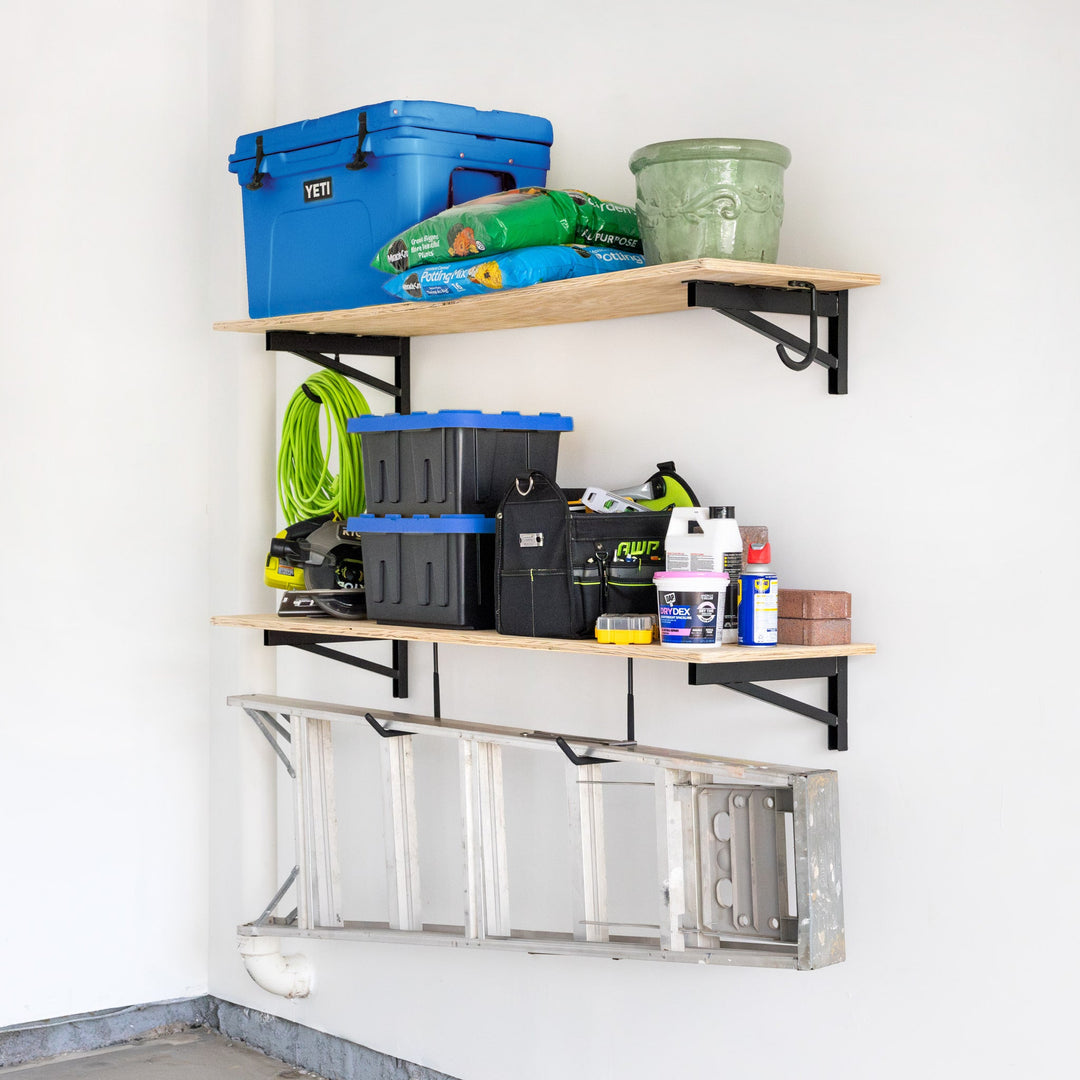1' x 4' Heavy Duty Wall Shelf Brackets for DIY