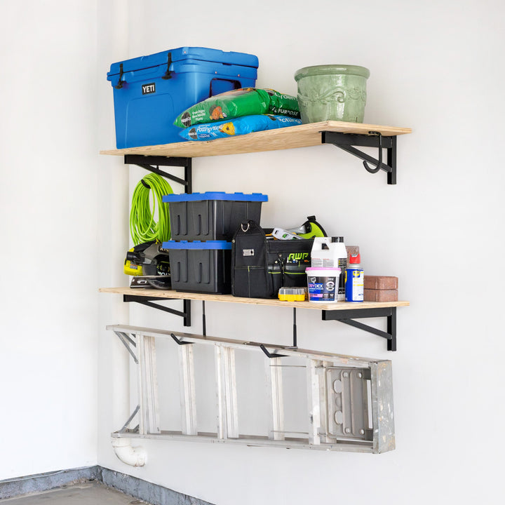 1' x 4' Heavy Duty Wall Shelf Brackets for DIY