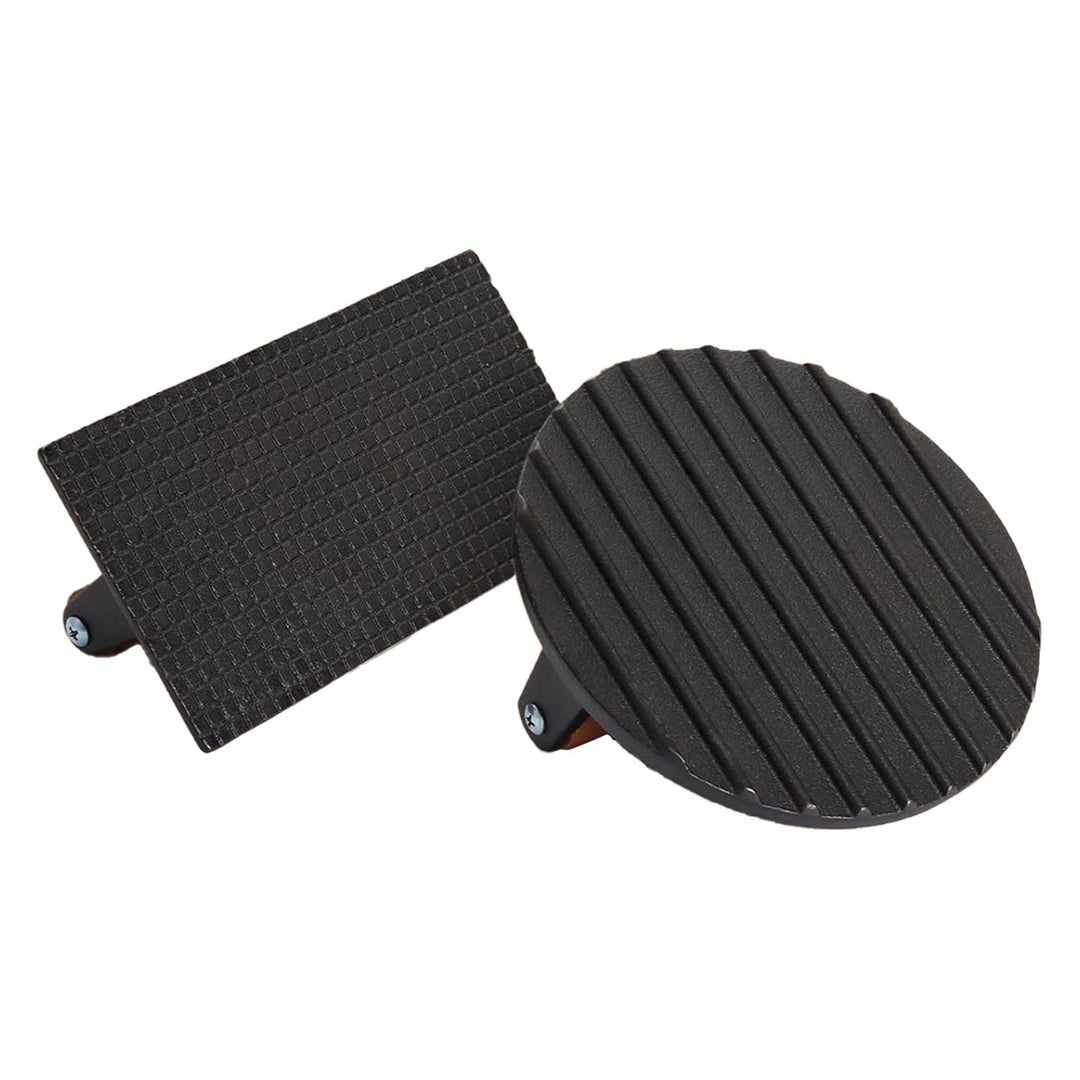 2-Piece Cast Iron Grill Press Set – Round & Rectangular Meat Smasher
