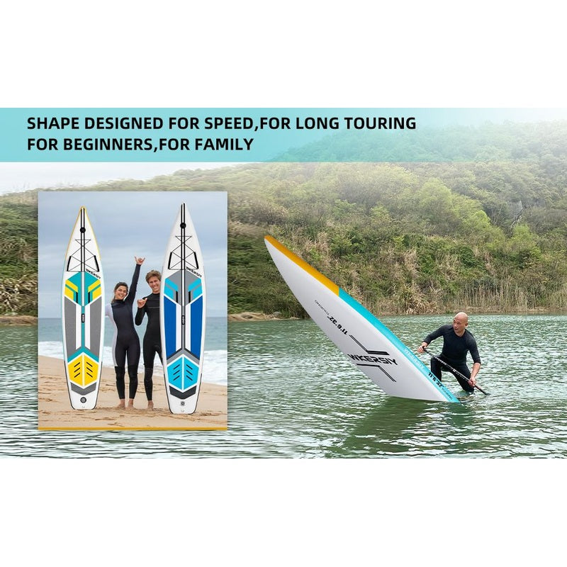 inflatable paddle board 11'6 touring Sup including sup paddle, paddleboard backpack, pump, leash