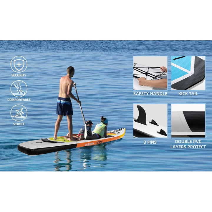 inflatable paddle board 11'6 touring Sup including sup paddle, paddleboard backpack, pump, leash