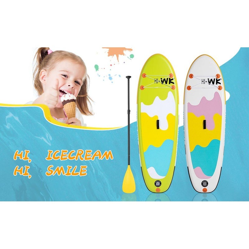 inflatable paddle board 8' Kids Sup including sup paddle, paddleboard backpack, pump, leash
