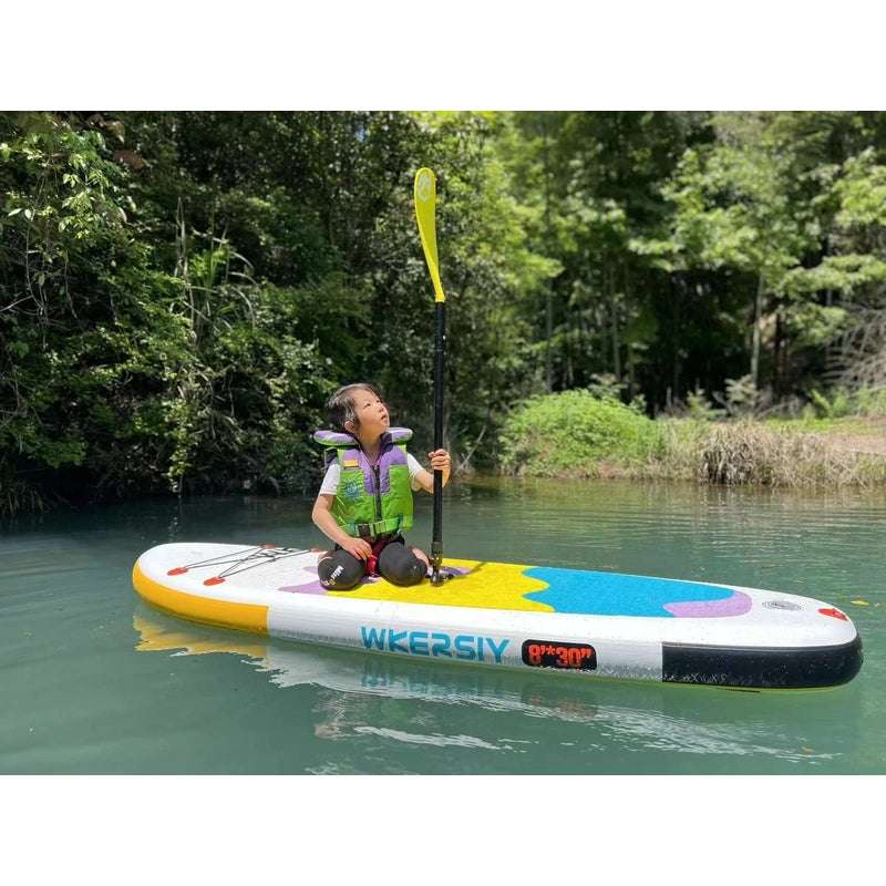inflatable paddle board 8' Kids Sup including sup paddle, paddleboard backpack, pump, leash