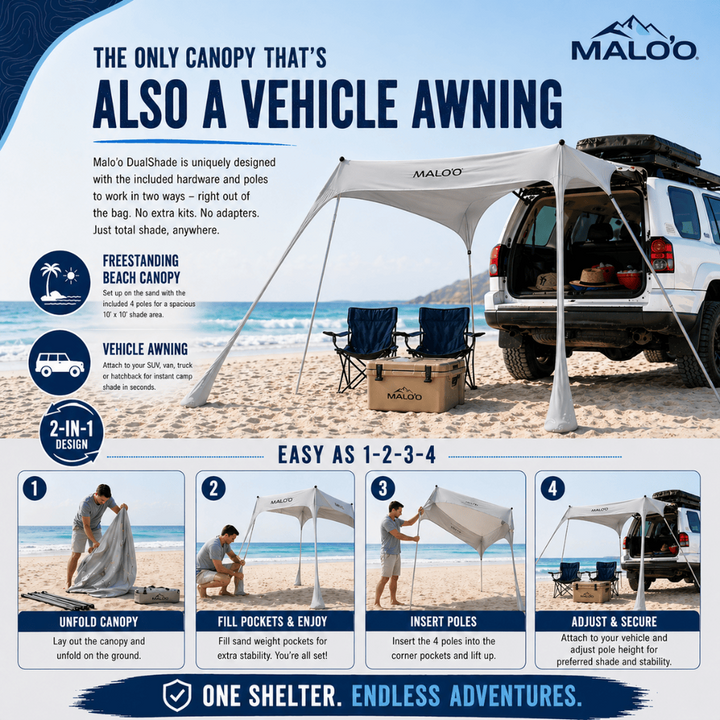 Malo'o Racks Canopy Tent & Vehicle Awning