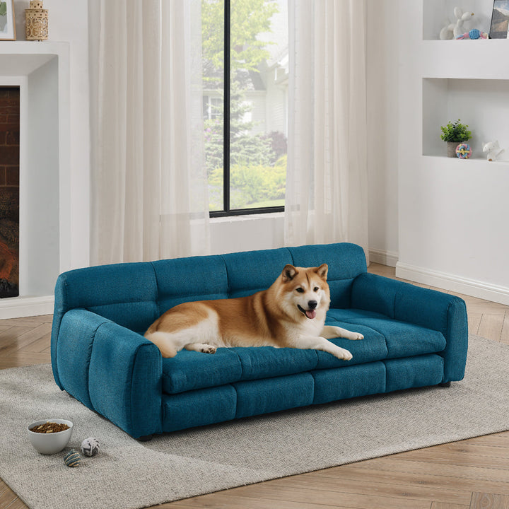 Soft and Comfortable Pet Bed for Big and Oversized Dogs - Dark Blue