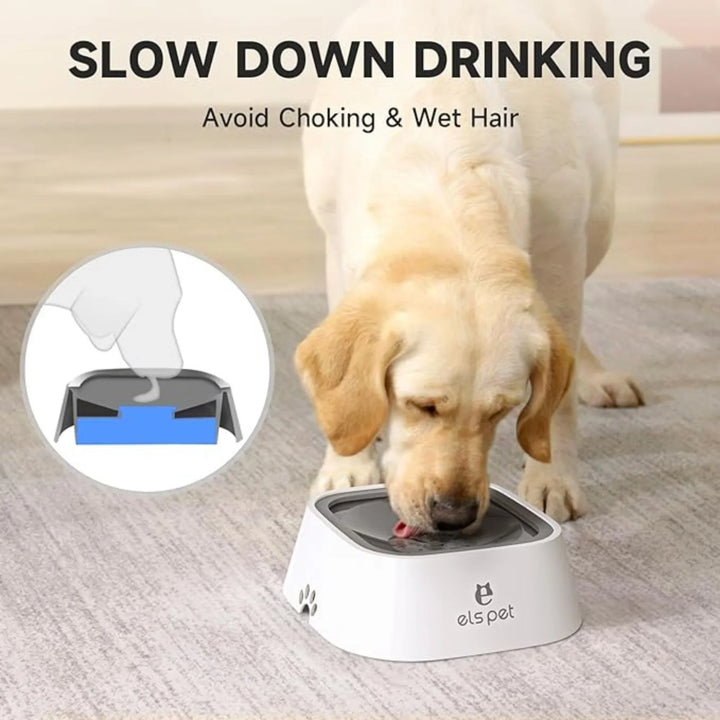 Dog Drinking Water Bowl with Floating Design - Non-Wetting, Non-Skid, Large Capacity