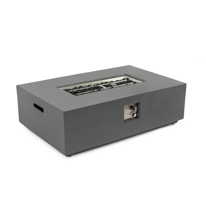 Volon Modern Rectangular Fire Pit Table