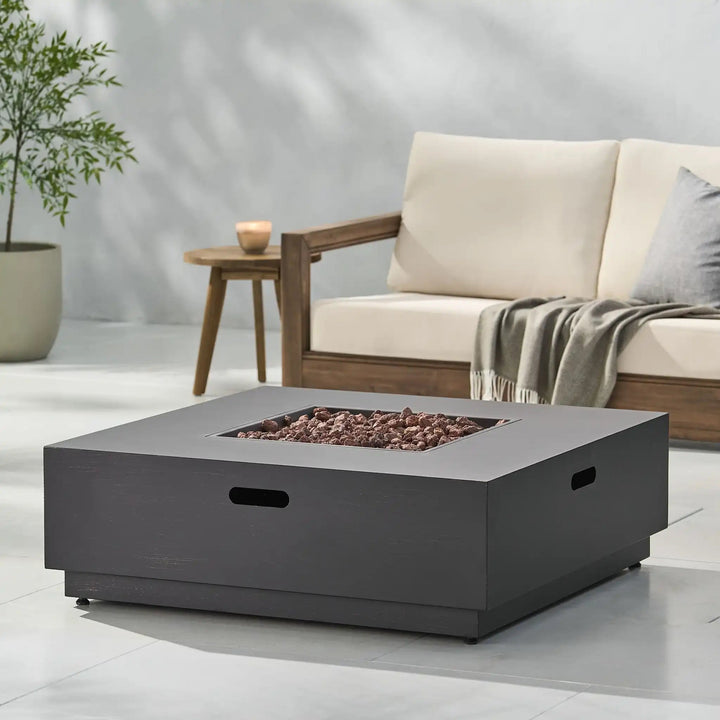 Modern Square Fire Pit With 50, 000 Btu