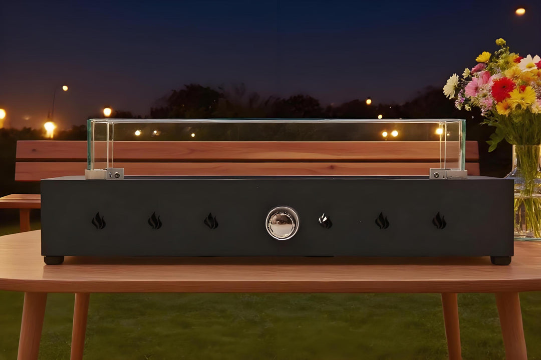 28-Inch Rectangle Fire Pit with Propane Heating