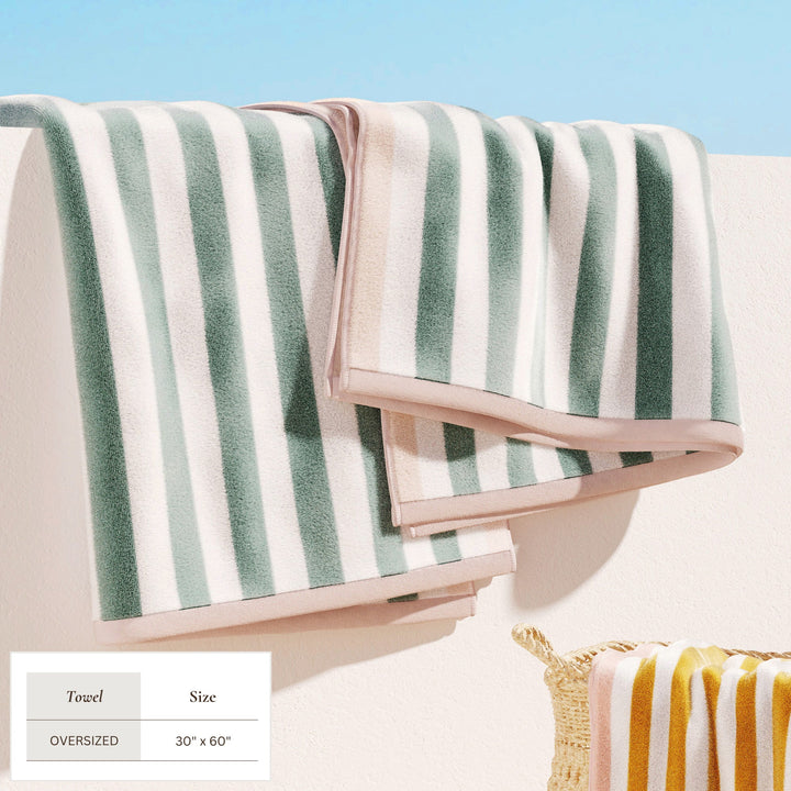 Striped Beach Towel - Oversized Santa Cruz Collection