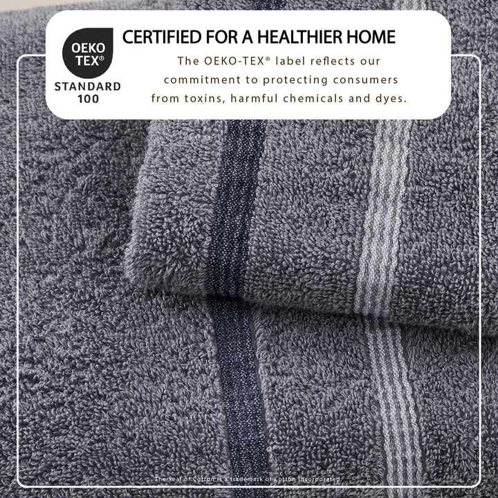 Cotton Stripe Bath Towel Set - Noelle Collection