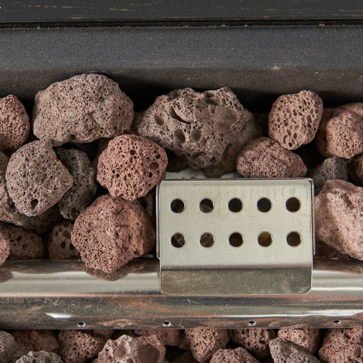 Modern Dark Grey 40' Outdoor Iron Propane Fire Pit