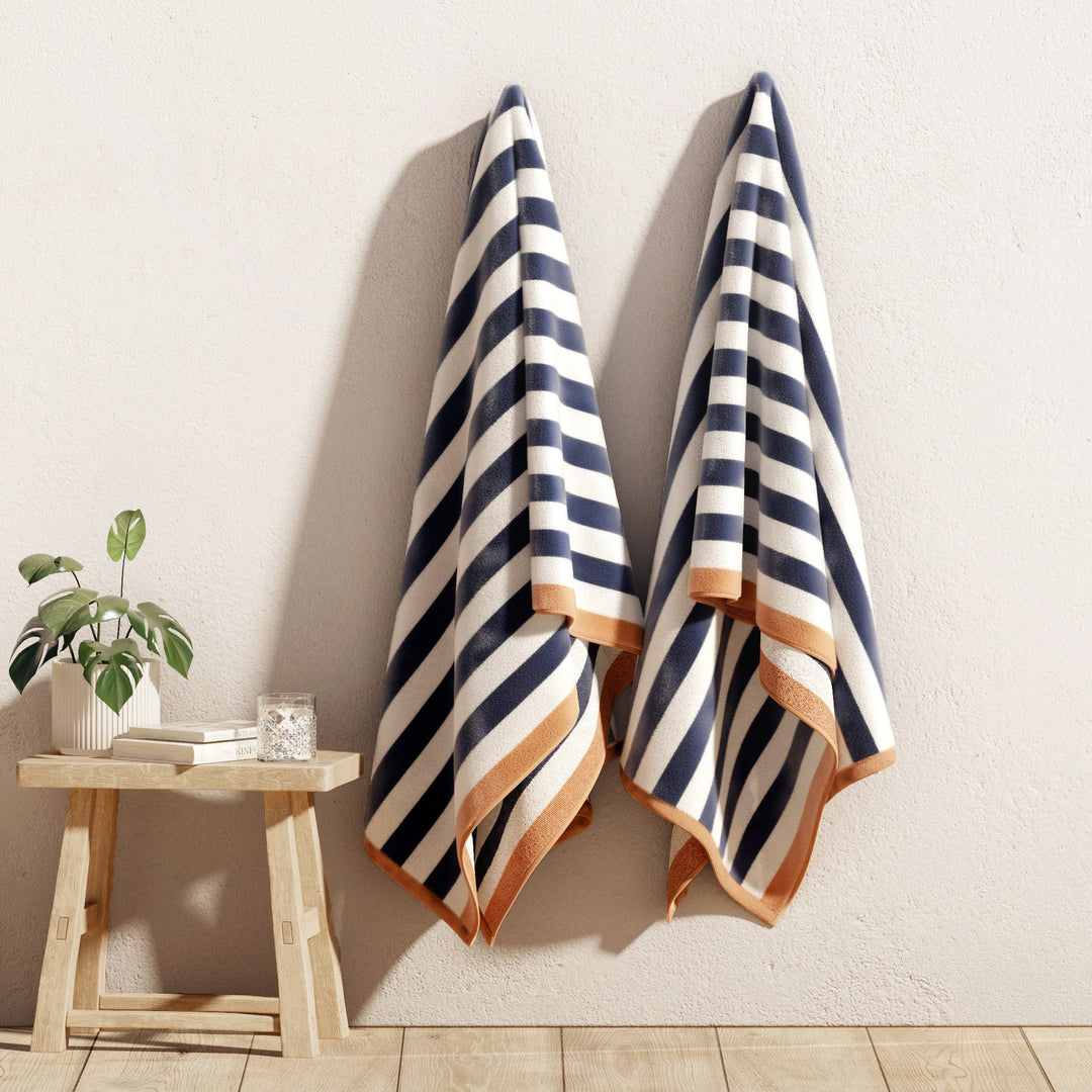 Striped Beach Towel - Oversized Santa Cruz Collection