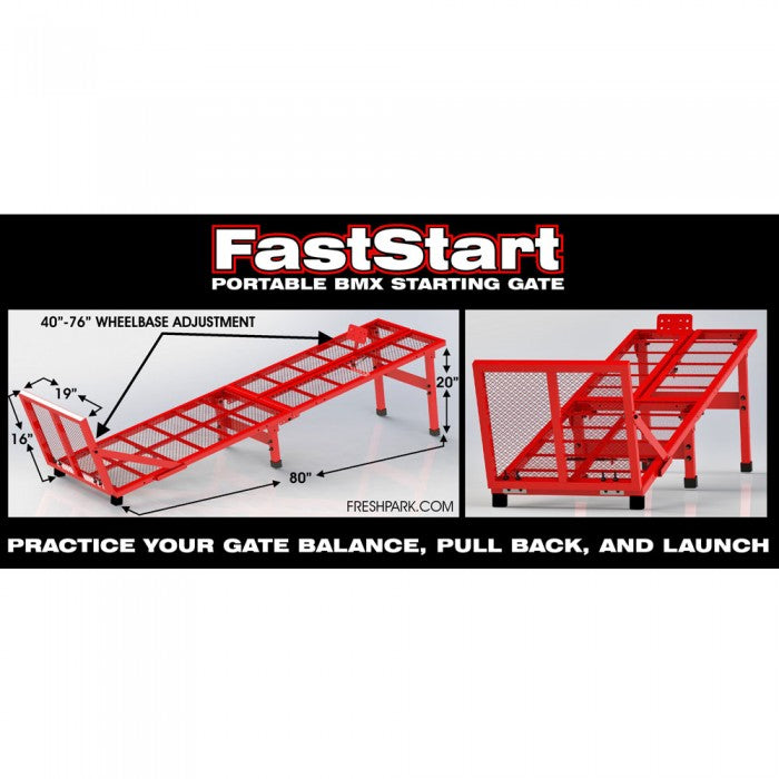 Freshpark BMX FastStart Portable Starting Gate with Grip Tape