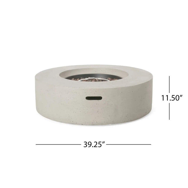 Lightweight Concrete Outdoor Fire Pit - 50,000 BTU